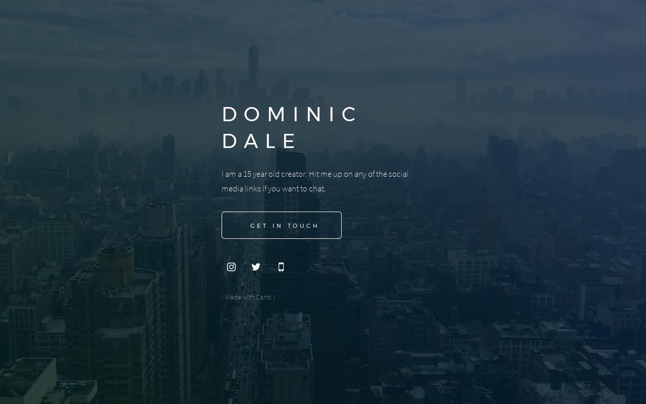 Carrd profile picture for @dominic